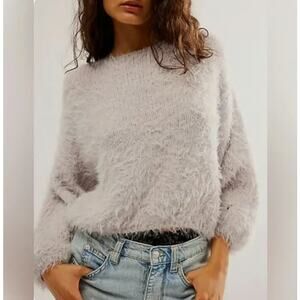 Free People Flurry Sweater in Lilac Frost Size S NWOT